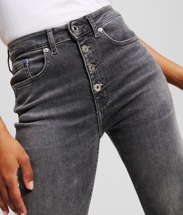 Karl Lagerfeld JEAN FLARE EN DENIM TAILLE HAUTE À FERMETURE BOUTONNÉE