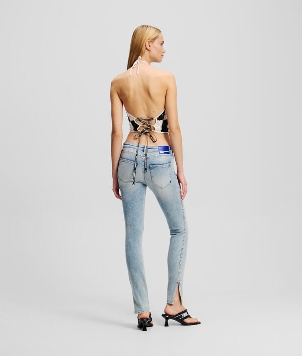 Karl Lagerfeld JEAN SKINNY TAILLE HAUTE À BAS FENDU