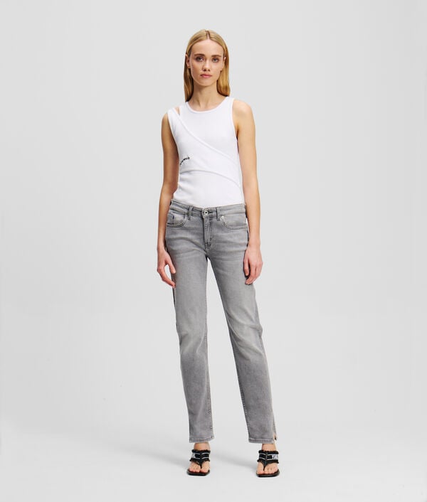 Karl Lagerfeld JEAN SLIM À TAILLE MI-HAUTE ET BAS FENDU