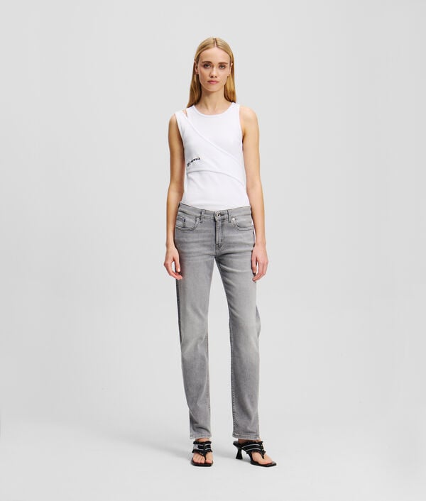karl lagerfeld JEAN SLIM À TAILLE MI-HAUTE ET BAS FENDU