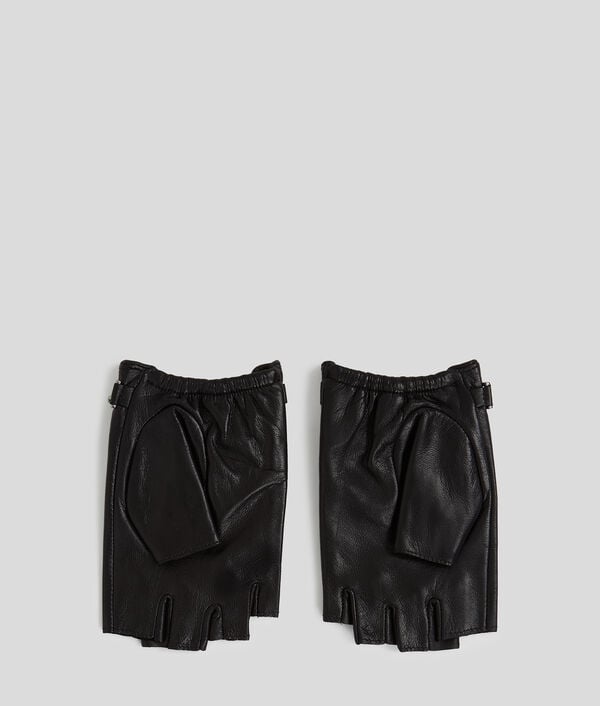 Karl Lagerfeld K/AUTOGRAPH PADLOCK FINGERLESS GLOVES