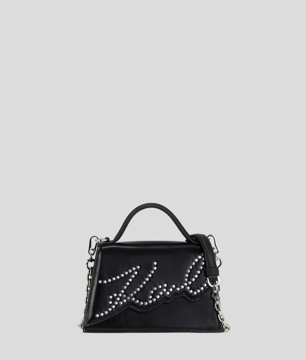 karl lagerfeld K/SIGNATURE SMALL STUDDED CROSSBODY BAG