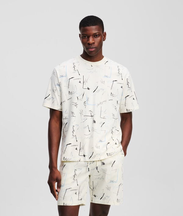 karl lagerfeld ALL-OVER-PRINT T-SHIRT