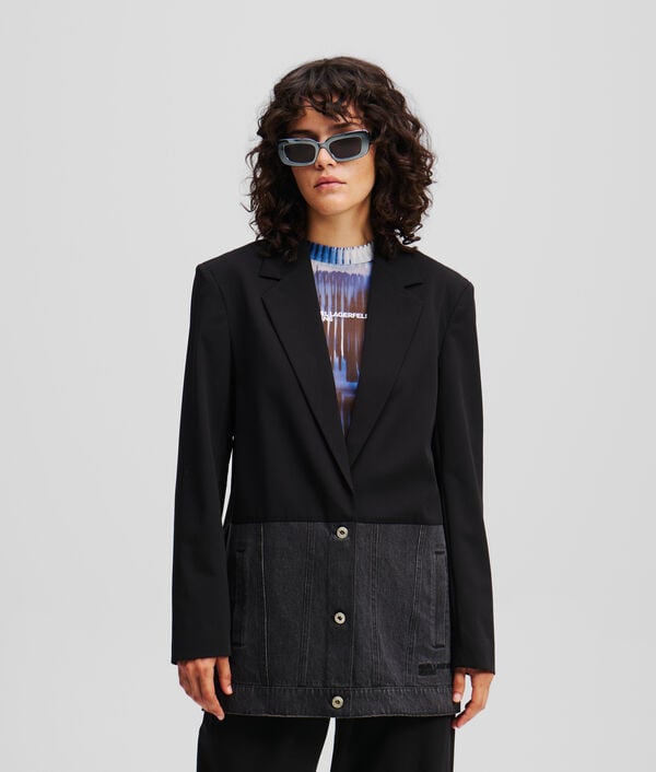 karl lagerfeld BLAZER EN MATIÈRES MÉLANGÉES