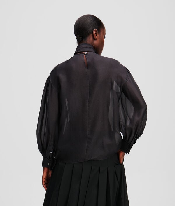 Karl Lagerfeld BLOUSE À NŒUD EFFET MÉTALLISÉ