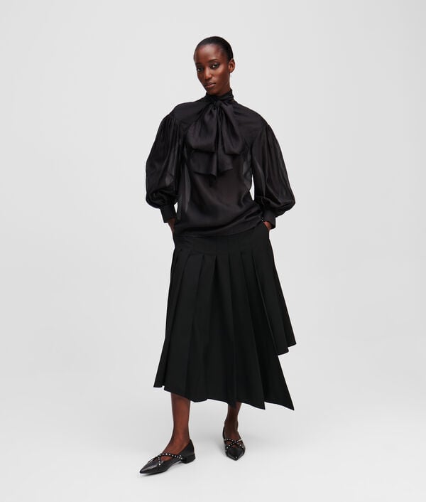 Karl Lagerfeld BLOUSE À NŒUD EFFET MÉTALLISÉ