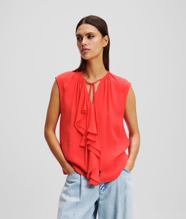 karl lagerfeld BLOUSE À VOLANTS