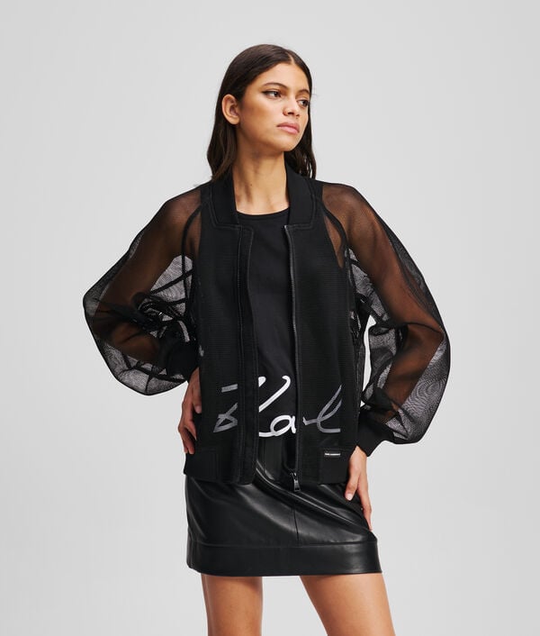 Karl Lagerfeld BLOUSON BOMBARDIER EN TRICOT