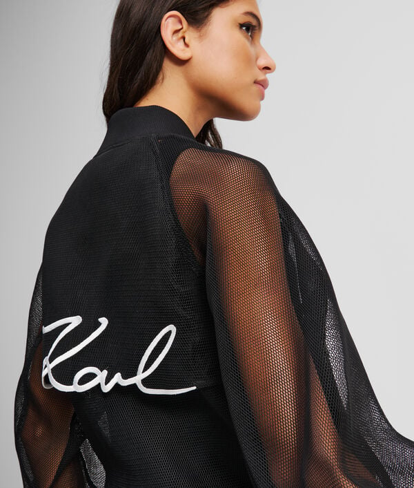 Karl Lagerfeld BLOUSON BOMBARDIER EN TRICOT