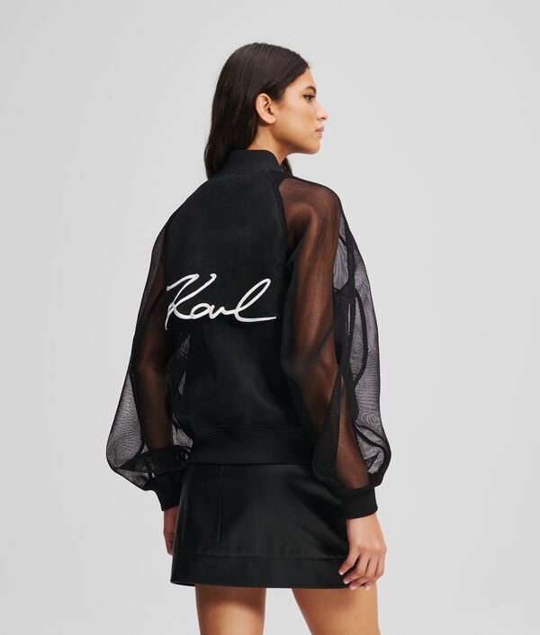karl lagerfeld BLOUSON BOMBARDIER EN TRICOT