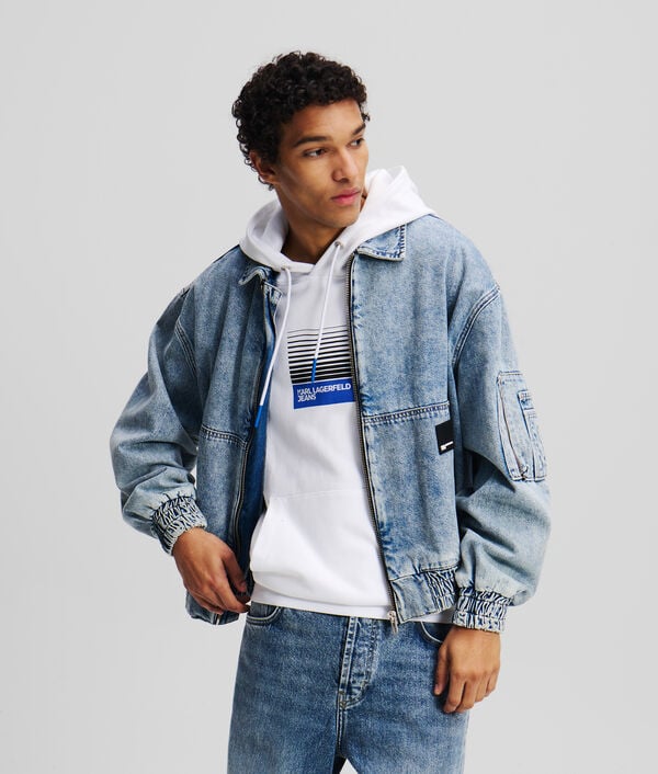 karl lagerfeld BLOUSON BOMBER EN DENIM