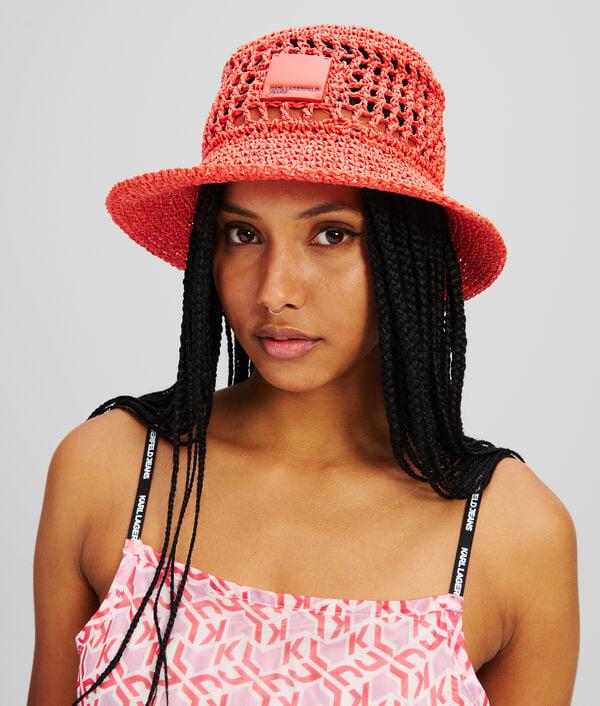 Karl Lagerfeld BOB EN RAPHIA AVEC LOGO CARRÉ