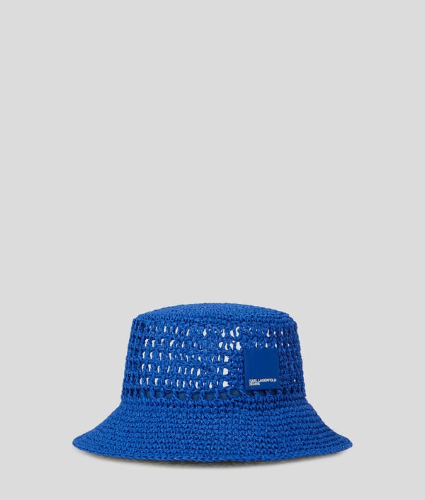 karl lagerfeld BOB EN RAPHIA AVEC LOGO CARRÉ