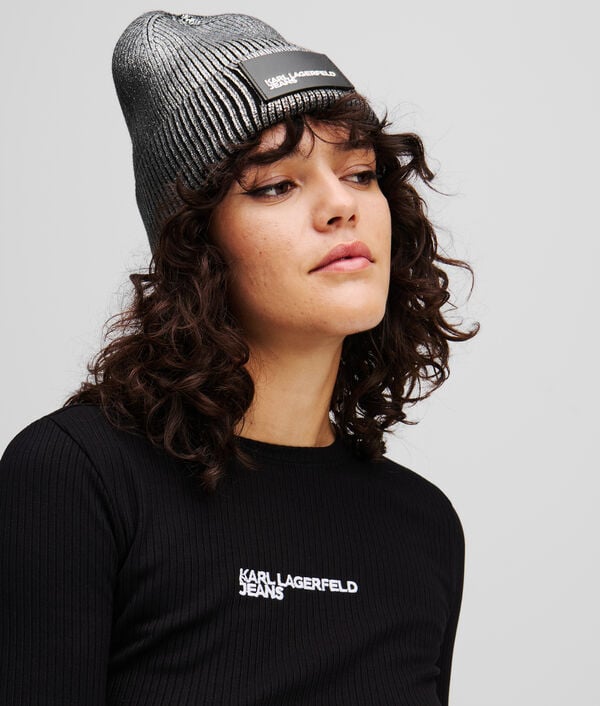 Karl Lagerfeld BONNET MÉTALLISÉ