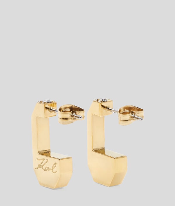 Karl Lagerfeld Boucles D'oreilles En Cristaux