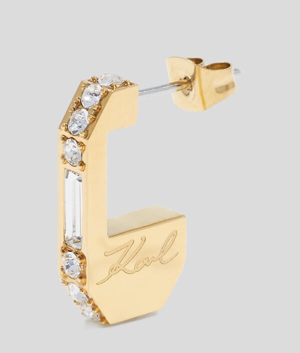 Karl Lagerfeld Boucles D'oreilles En Cristaux