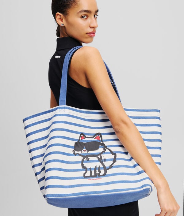 Karl Lagerfeld CABAS À RAYURES IKON CHOUPETTE