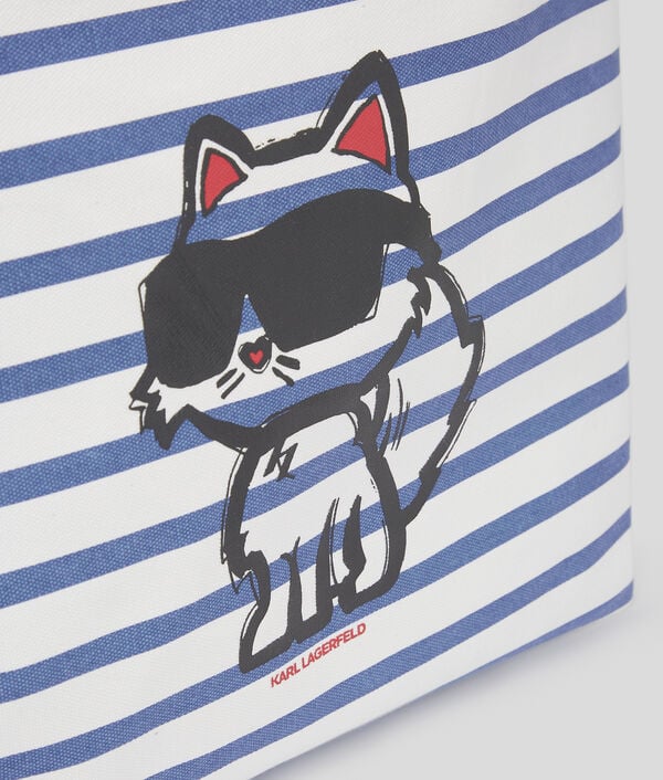 Karl Lagerfeld CABAS À RAYURES IKON CHOUPETTE