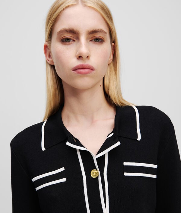 Karl Lagerfeld CARDIGAN PASSEPOILÉ KARL ESSENTIAL