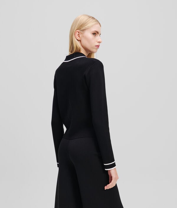 Karl Lagerfeld CARDIGAN PASSEPOILÉ KARL ESSENTIAL