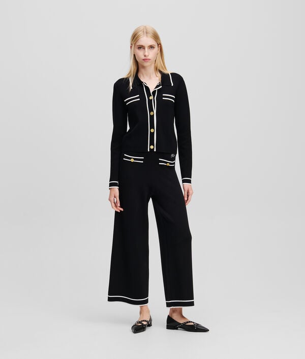 Karl Lagerfeld CARDIGAN PASSEPOILÉ KARL ESSENTIAL