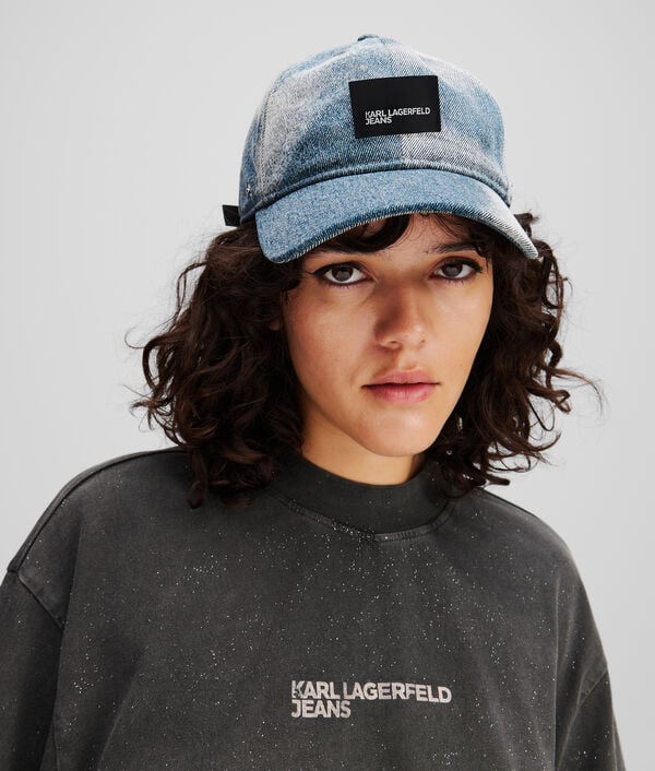Karl Lagerfeld CASQUETTE EN DENIM DÉLAVÉ