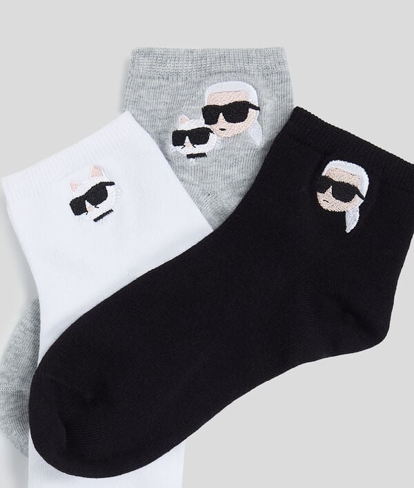 Karl Lagerfeld CHAUSSETTES COURTES IKON - 3-PACK
