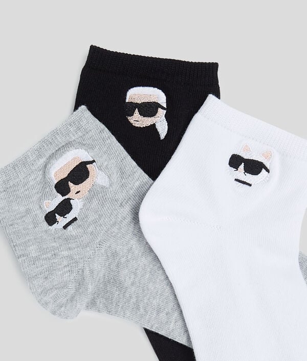 Karl Lagerfeld CHAUSSETTES COURTES IKON - 3-PACK