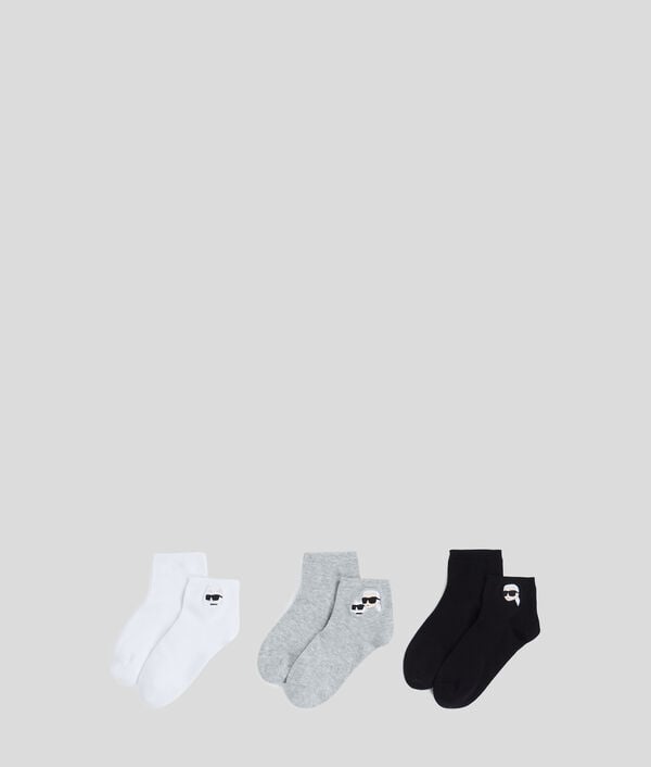 karl lagerfeld CHAUSSETTES COURTES IKON - 3-PACK