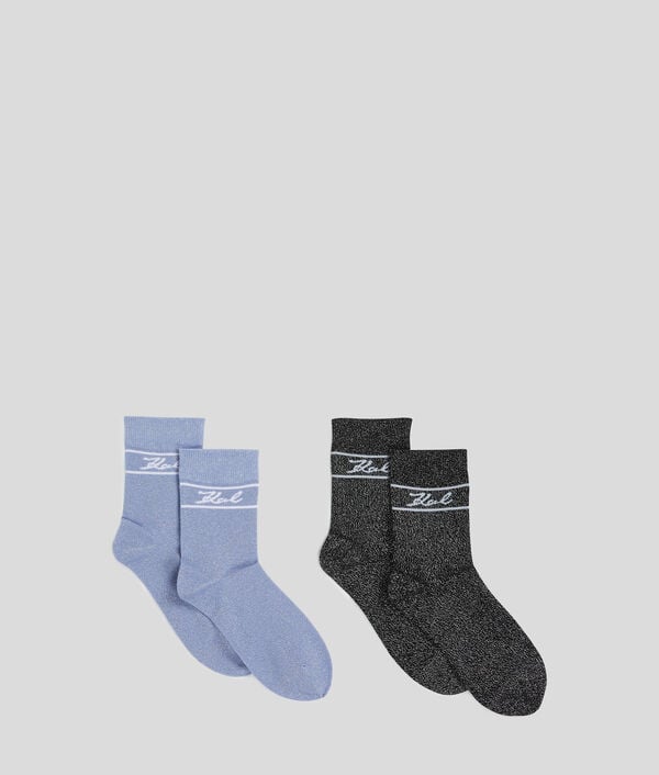 Karl Lagerfeld CHAUSSETTES K/SIGNATURE – LOT DE 2