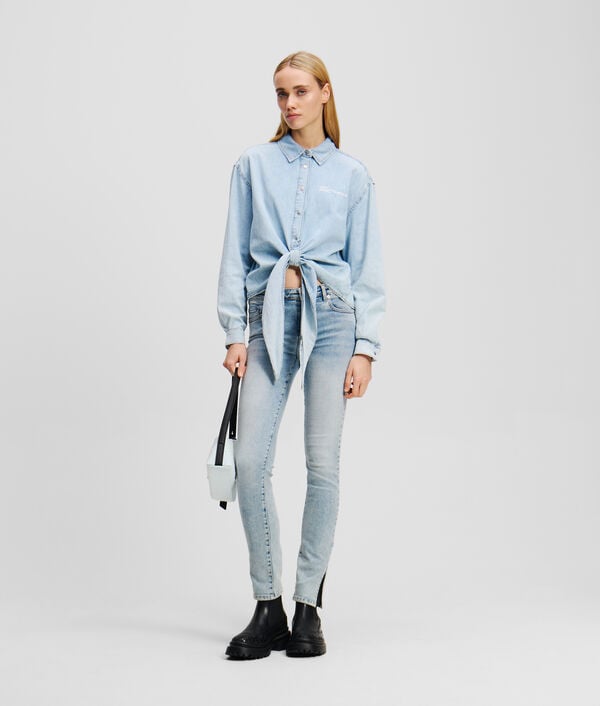 Karl Lagerfeld CHEMISE EN DENIM À CRAVATE