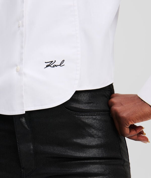 Karl Lagerfeld CHEMISE EN POPELINE À PLASTRON