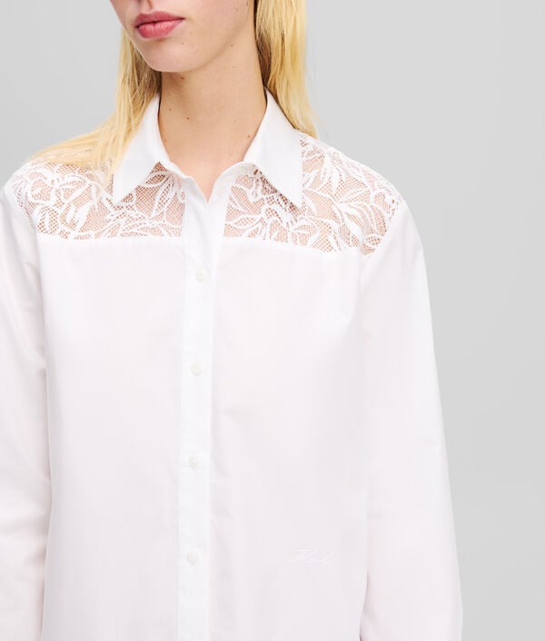 Karl Lagerfeld CHEMISE-TUNIQUE À BRODERIE ORCHIDÉE