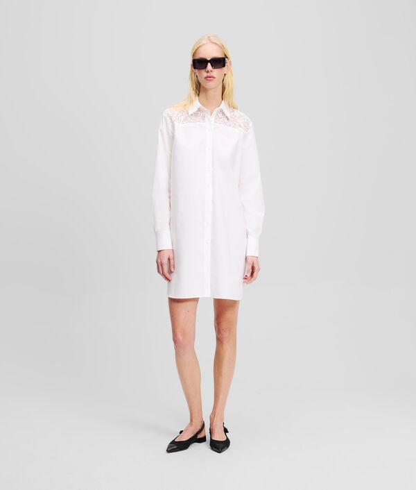 Karl Lagerfeld CHEMISE-TUNIQUE À BRODERIE ORCHIDÉE