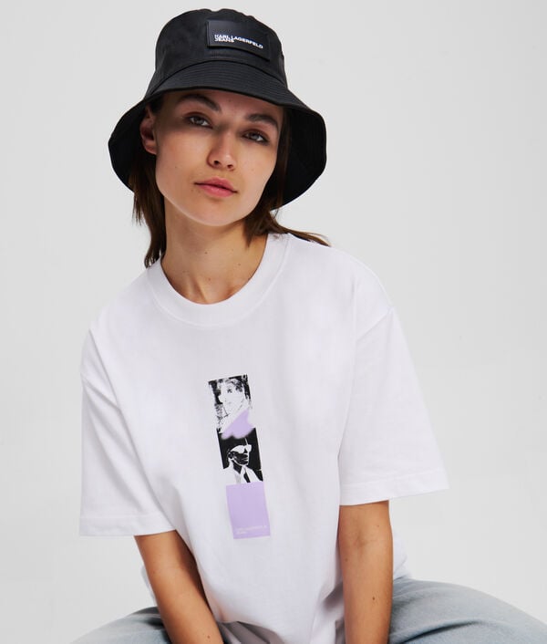 Karl Lagerfeld COATED DENIM BUCKET HAT