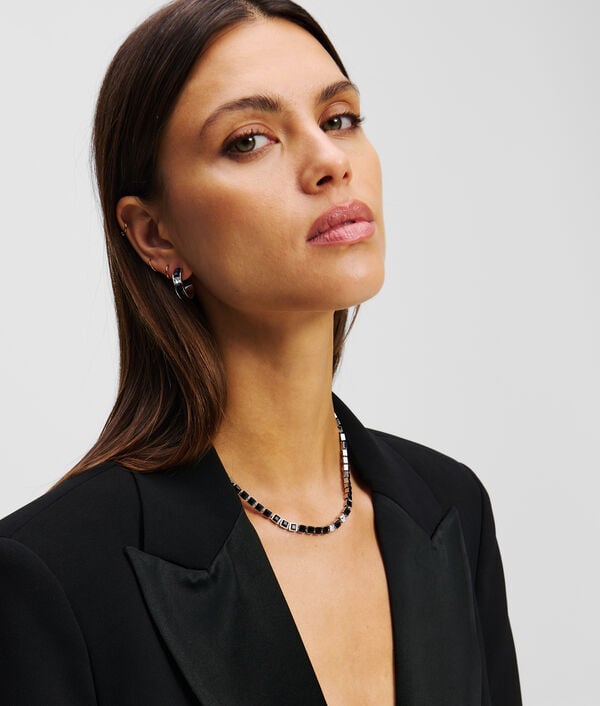 Karl Lagerfeld Collier De Cristaux Noirs