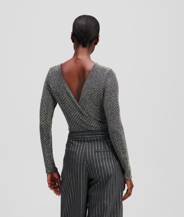 Karl Lagerfeld COMBINAISON À STRASS EN MÉTALLISÉ