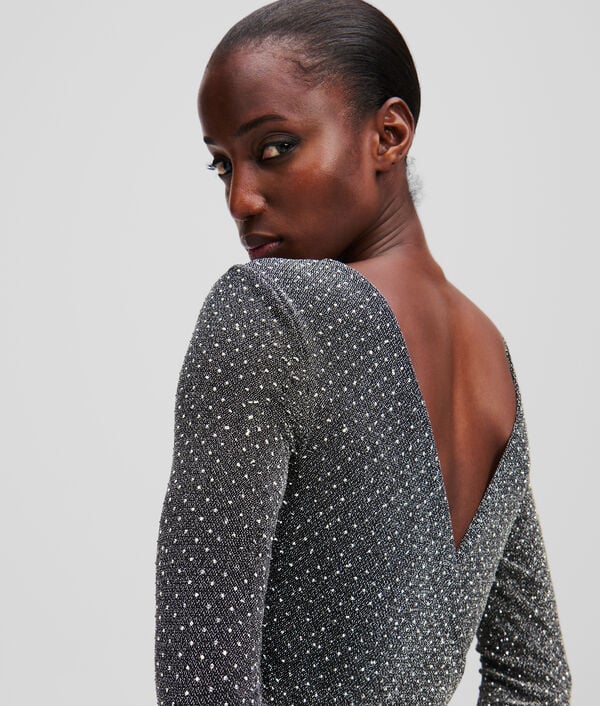 Karl Lagerfeld COMBINAISON À STRASS EN MÉTALLISÉ