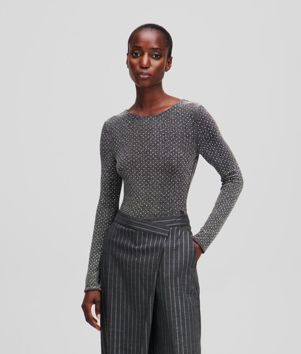 karl lagerfeld COMBINAISON À STRASS EN MÉTALLISÉ