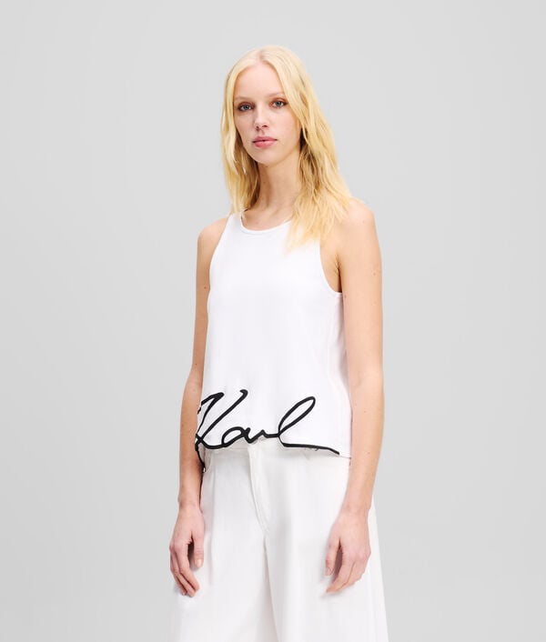 karl lagerfeld DÉBARDEUR À OURLET KARL SIGNATURE