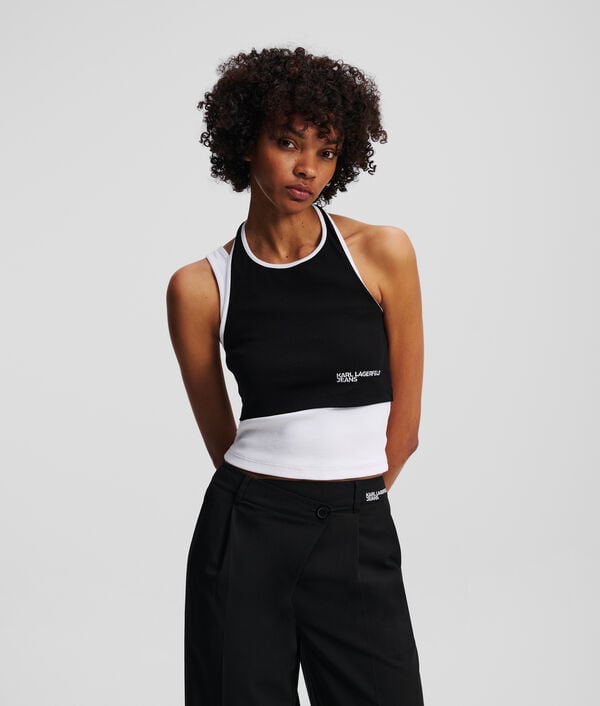 karl lagerfeld DÉBARDEUR CÔTELÉ EFFET SUPERPOSÉ