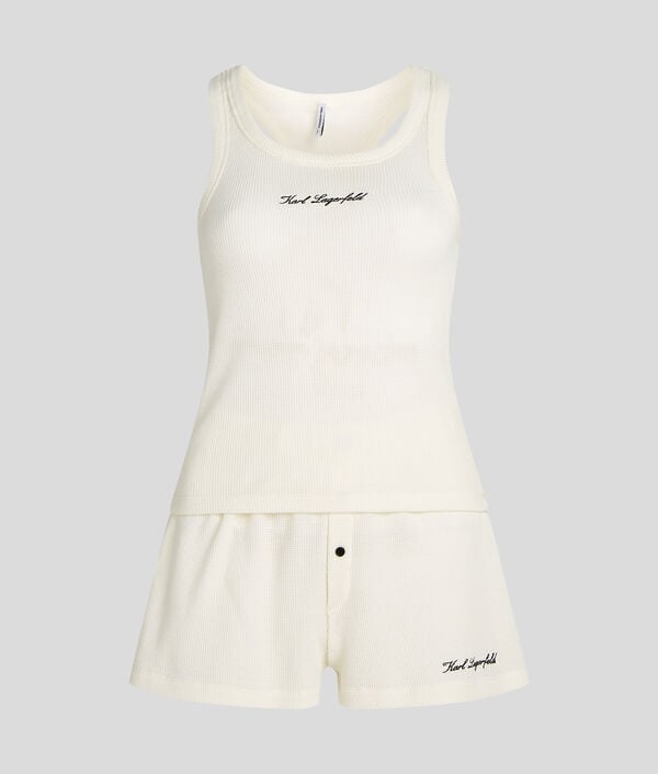 Karl Lagerfeld ENSEMBLE PYJAMA GAUFRÉ HOTEL KARL