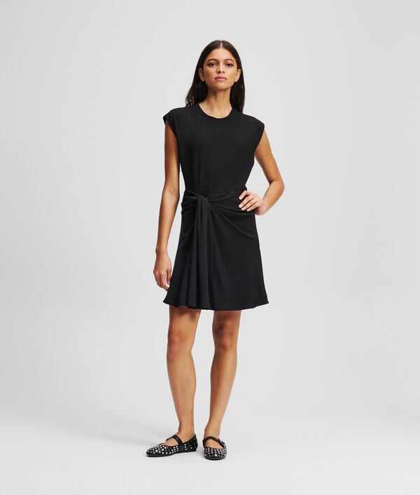 karl lagerfeld FABRIC MIX DRESS