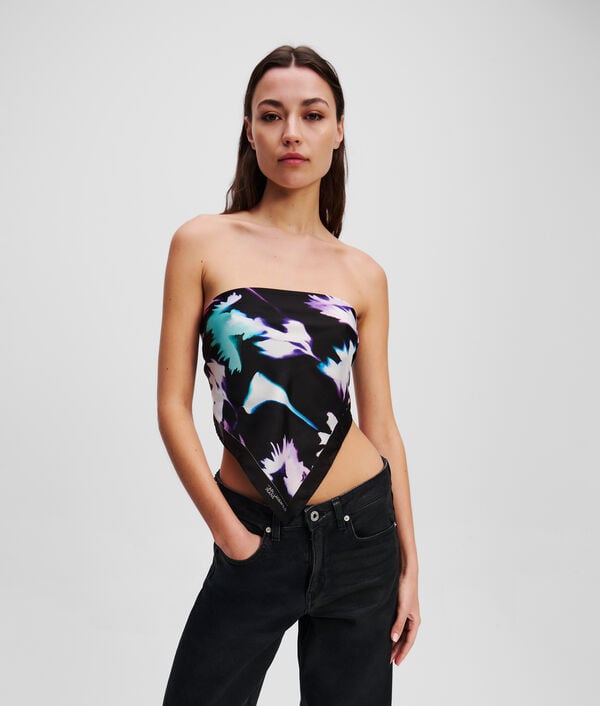 Karl Lagerfeld FLORAL BANDANA SCARF