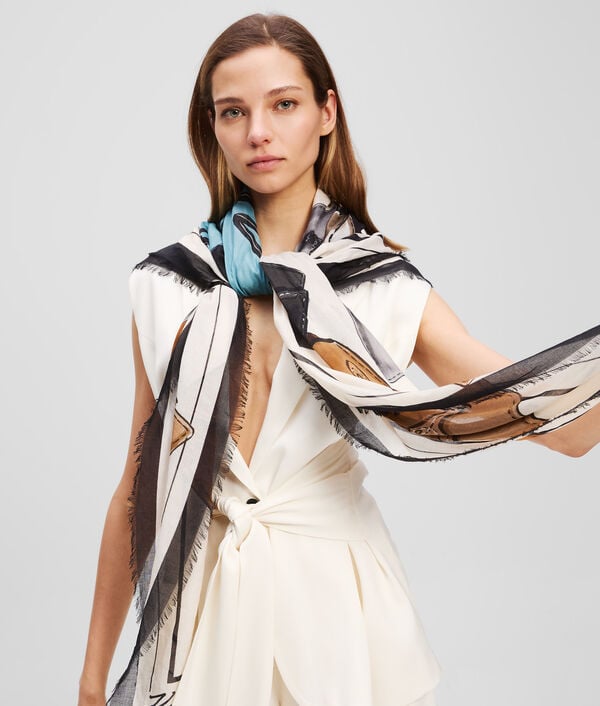 Karl Lagerfeld FOULARD AVEC MOTIF SACS K/SIGNATURE