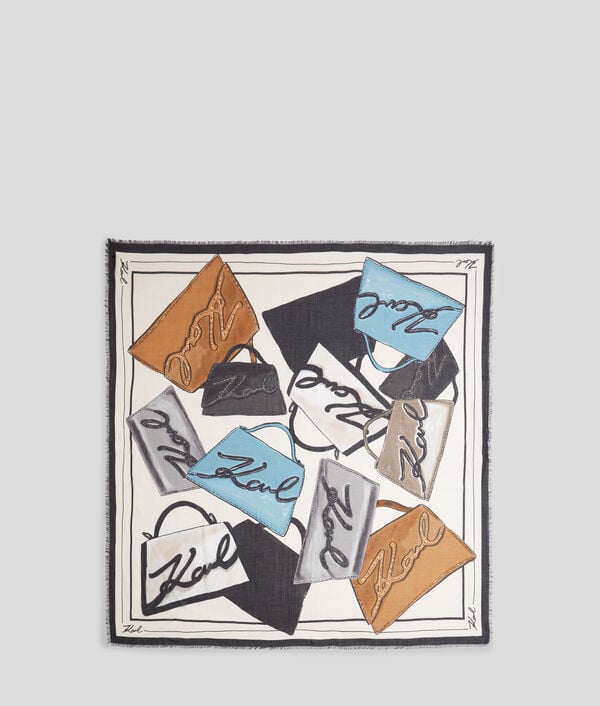 karl lagerfeld FOULARD AVEC MOTIF SACS K/SIGNATURE