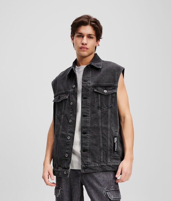 Karl Lagerfeld GILET EN JEAN IMPRIMÉ KARL