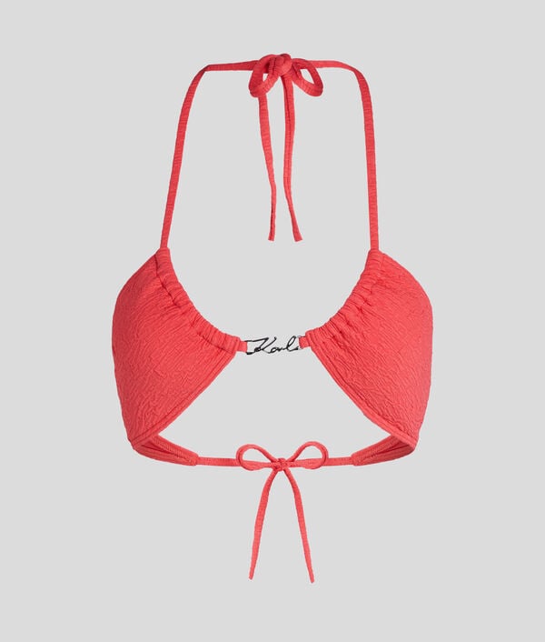 Karl Lagerfeld HAUT DE BIKINI TRIANGLE TEXTURÉ