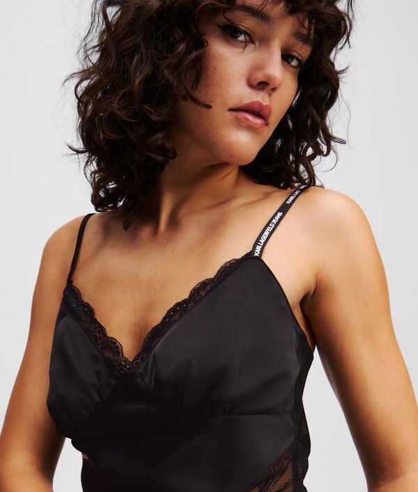 Karl Lagerfeld HAUT EN SATIN ET DENTELLE