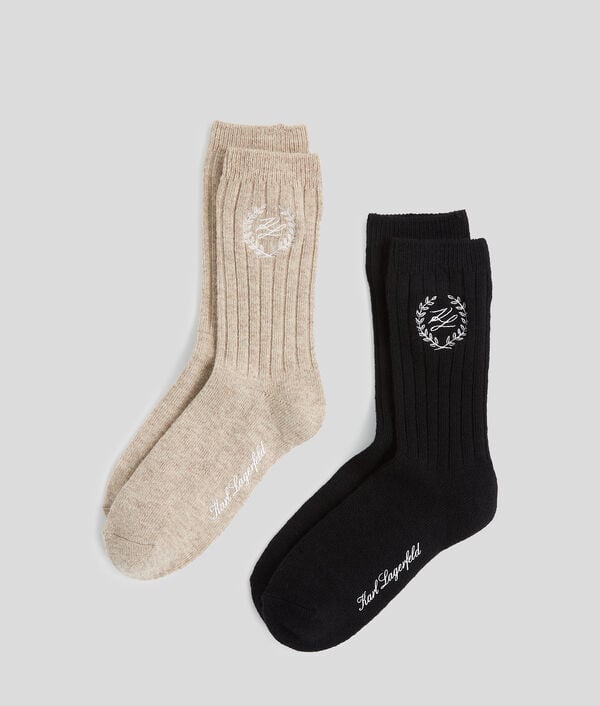 karl lagerfeld HOTEL KARL CREST SOCKS – 2-PACK
